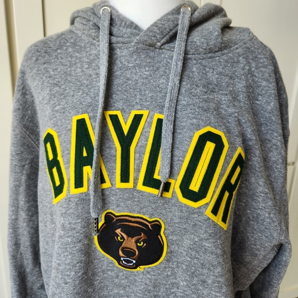 Baylor Bears University Hooded Sweatshirt Gray Letterman Soft Cozy Large - Picture 5 of 14